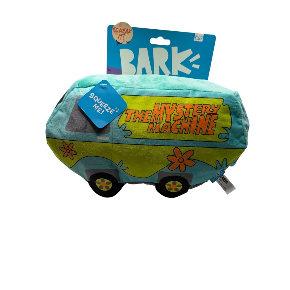 BARK Scooby-Doo The Mystery Machine Plush Squeaky Crinkle Dog Toy New